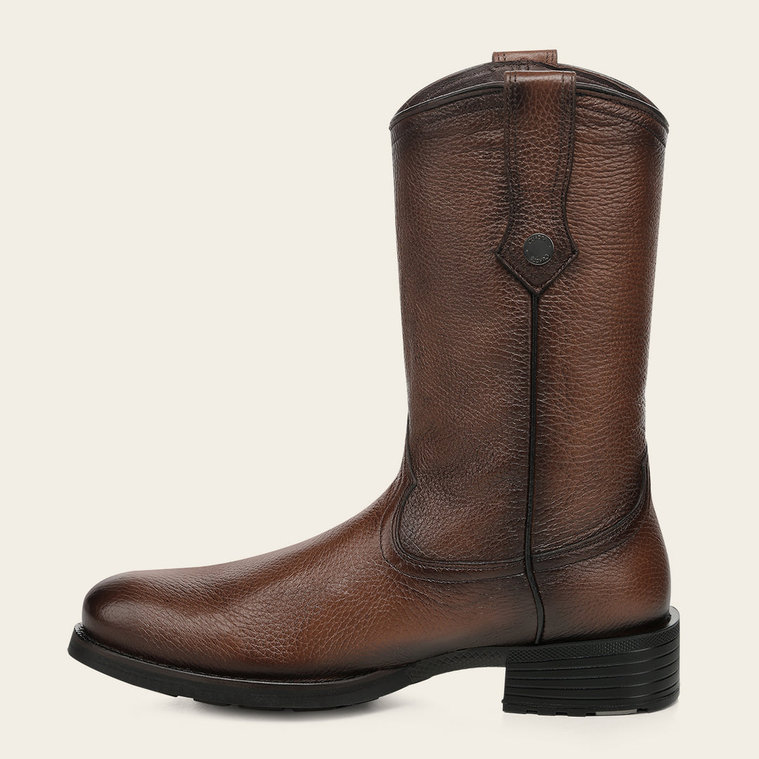 Bota roper en piel genuina de venado para caballero