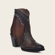 Botín en Piel Genuina de Pitón Botas y Botines 