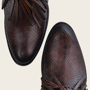 Botín en Piel Genuina de Pitón Botas y Botines 