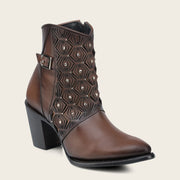 Botín casual en piel genuina para dama Botas y Botines 