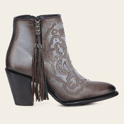 Botín casual en piel genuina para dama Botas y Botines 