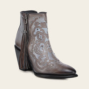 Botín casual en piel genuina para dama Botas y Botines 