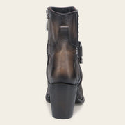 Botín biker en piel genuina para dama Botas y Botines 