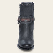 Botín biker en piel genuina para dama Botas y Botines 