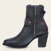 Botín biker en piel genuina para dama Botas y Botines 