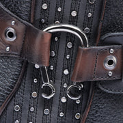 Botín biker en piel genuina para dama Botas y Botines 