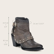 Botín casual en piel genuina de cordero para dama Botas y Botines 