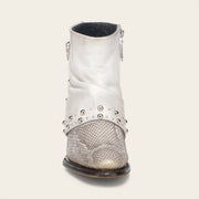 Botín casual en piel genuina de pitón para dama Botas y Botines 