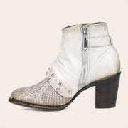 Botín casual en piel genuina de pitón para dama Botas y Botines 