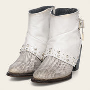 Botín casual en piel genuina de pitón para dama Botas y Botines 