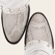 Botín casual en piel genuina de pitón para dama Botas y Botines 