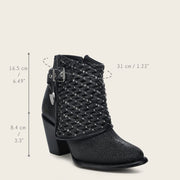 Botín casual en piel genuina de mantarraya para dama Botas y Botines 