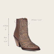 Botín casual en piel genuina para dama Botas y Botines 