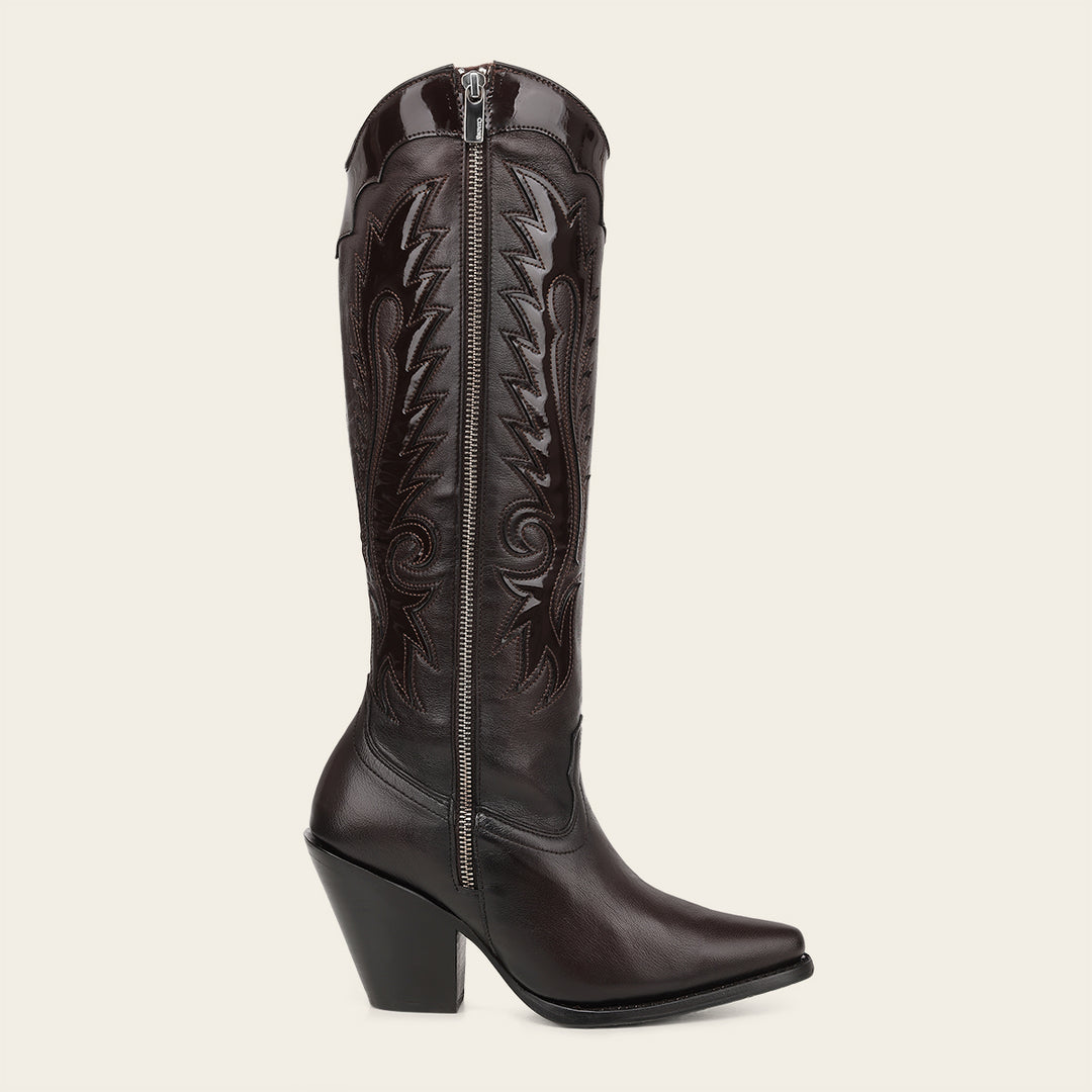 Bota vaquera en piel genuina de bovino para dama