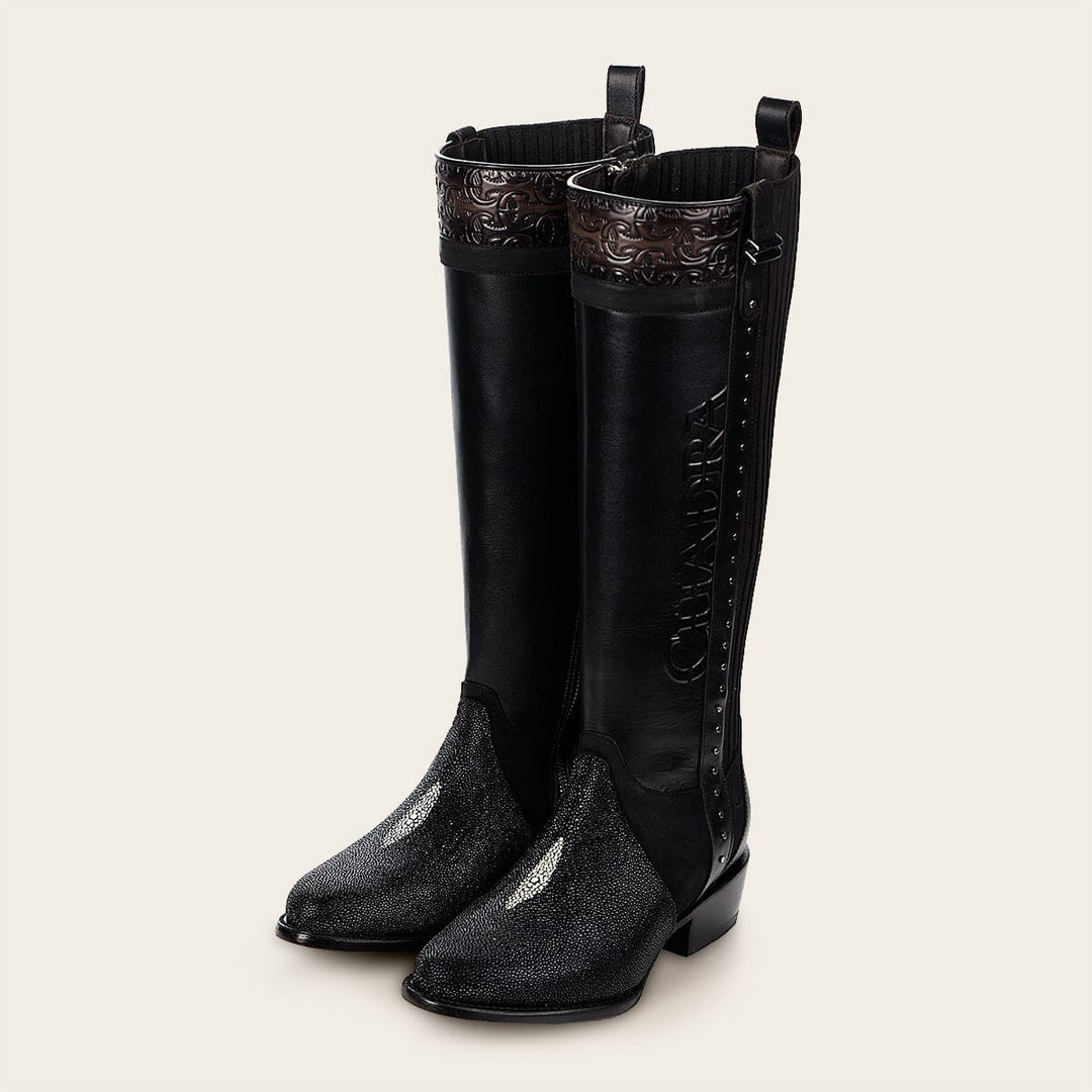 Botas Mantarraya Bota casual en piel genuina de mantarraya para dama – Cuadra México