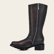Bota biker en piel genuina para dama Botas y Botines 