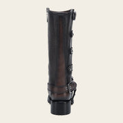 Bota biker en piel genuina para dama Botas y Botines 