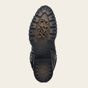 Bota biker en piel genuina para dama Botas y Botines 