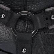 Botín biker en piel genuina para dama Botas y Botines 