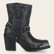 Botín biker en piel genuina para dama Botas y Botines 