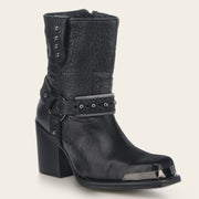 Botín biker en piel genuina para dama Botas y Botines 