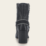 Botín biker en piel genuina para dama Botas y Botines 