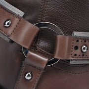 Botín biker en piel genuina para dama Botas y Botines 