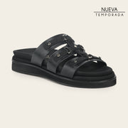 Sandalia en piel genuina de mantarraya para dama