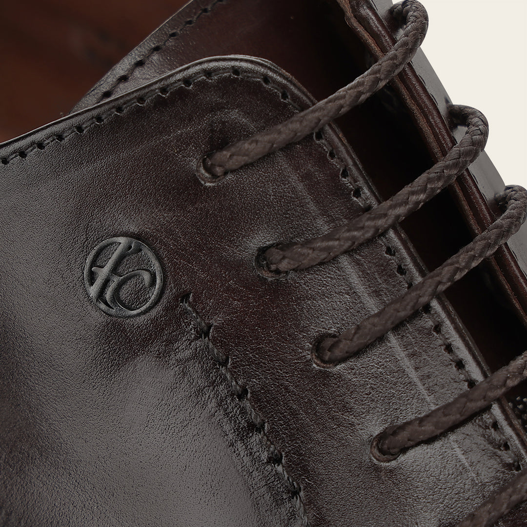 Zapato de vestir tipo Oxford en piel genuina de mantarraya para caballero