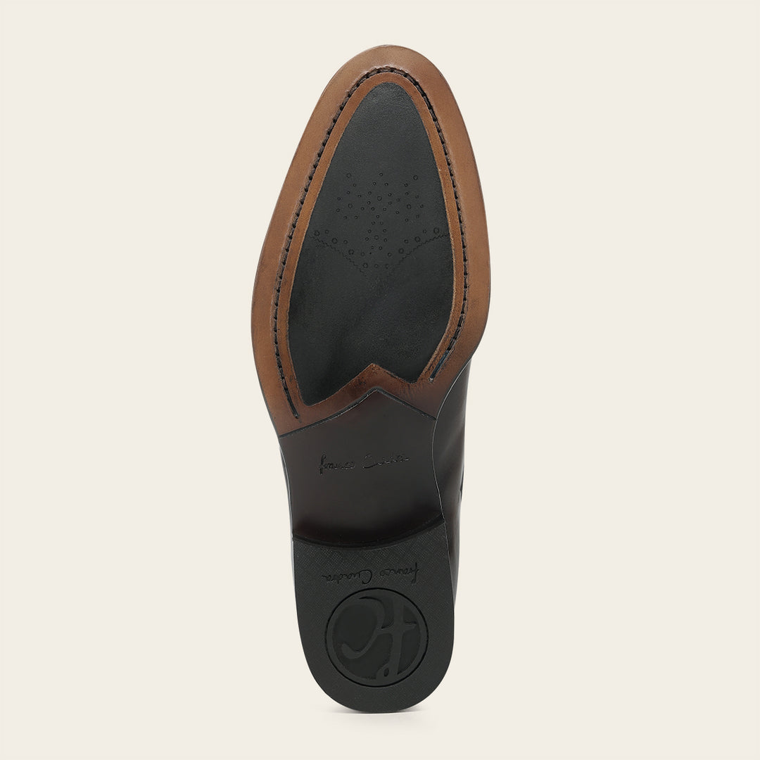 Zapato de vestir tipo Oxford en piel genuina de mantarraya para caballero