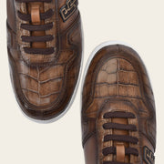 Tenis en piel genuina de cocodrilo para caballero Tenis 