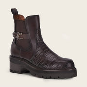 Botín casual en piel genuina de moreleti para dama Botas y Botines 