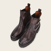 Botín casual en piel genuina de moreleti para dama Botas y Botines 