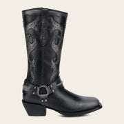 Bota biker en piel genuina para dama Botas y Botines 