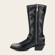 Bota biker en piel genuina para dama Botas y Botines 