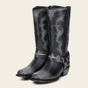 Bota biker en piel genuina para dama Botas y Botines 