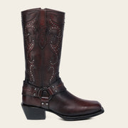 Bota biker en piel genuina para dama Botas y Botines 