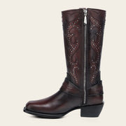 Bota biker en piel genuina para dama Botas y Botines 