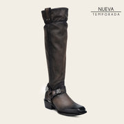 Bota biker en piel genuina para dama Botas y Botines 