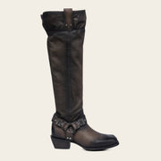 Bota biker en piel genuina para dama Botas y Botines 