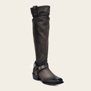 Bota biker en piel genuina para dama Botas y Botines 