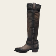 Bota biker en piel genuina para dama Botas y Botines 