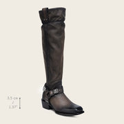 Bota biker en piel genuina para dama Botas y Botines 