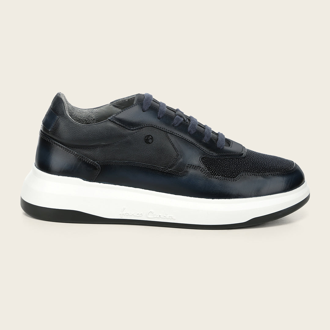 Tenis en piel genuina de mantarraya para caballero