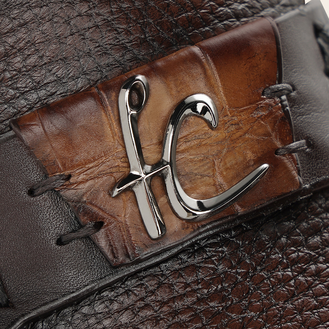 Driver en piel genuina de nilóticus para caballero