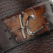 Driver en piel genuina de nilóticus para caballero