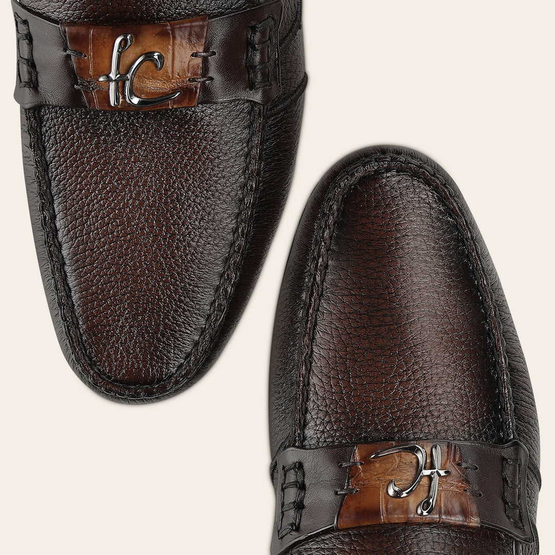 Driver en piel genuina de nilóticus para caballero