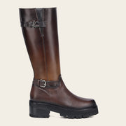 Bota alta en piel genuina de venado para dama Botas y Botines 