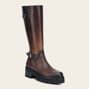 Bota alta en piel genuina de venado para dama Botas y Botines 