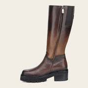 Bota alta en piel genuina de venado para dama Botas y Botines 